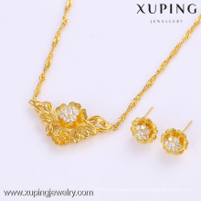 61726 High quality 24k gold color fashion jewelry set for ladies